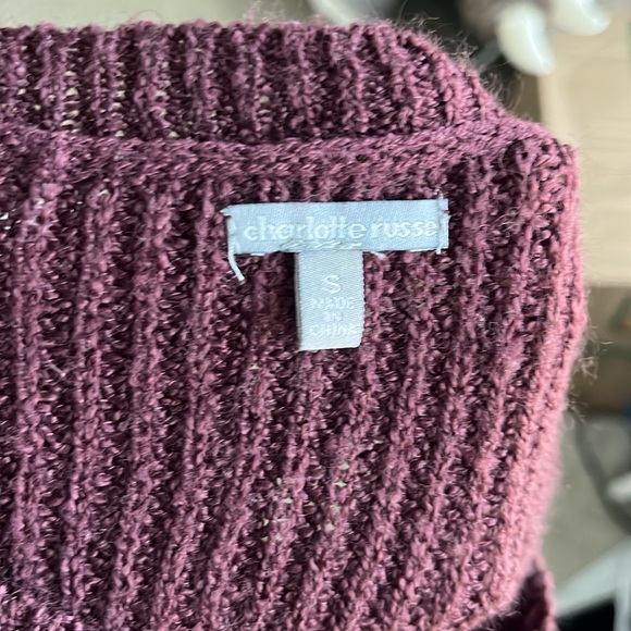 Charlotte Russe Purple Oversized Crop Sweater🌟 - Picture 4 of 8